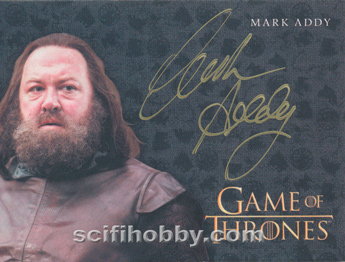 Mark Addy as King Robert Baratheon Gold Autograph card