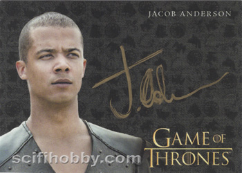 Jacob Anderson as Grey Worm Gold Autograph card