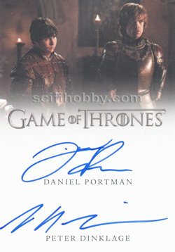 Peter Dinklage-Daniel Portman Dual Autograph card