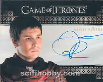Daniel Portman as Podrick Payne Valyrian Autograph card
