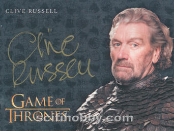 Clive Russell as Ser Brynden Tully Gold Autograph card