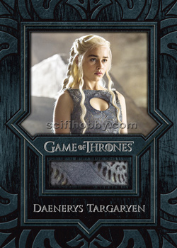 Daenerys Targaryan Die-Cut Blue Dress Relic card
