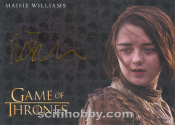 Maisie Williams as Arya Stark Gold Autograph card