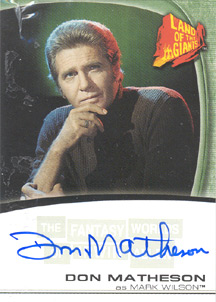 Don Matheson as Mark Wilson Autograph card