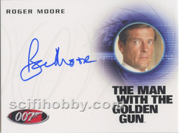 Roger Moore as James Bond in The Man With The Golden Gun Autograph card