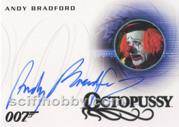 Andy Bradford as 009 in Octopussy Autograph card