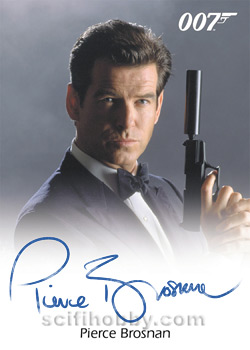 Pierce Brosnan as James Bond in Gallery Pose with Gun Autograph card