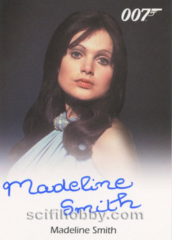 Madeline Smith as Miss Caruso in Live And Let Die Autograph card