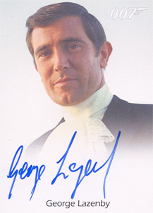 George Lazenby as James Bond in On Her Majesty's Autograph card