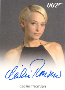 Cecilie Thomsen as Professor Inga Bergstrom in Tomorrow Never Dies Autograph card