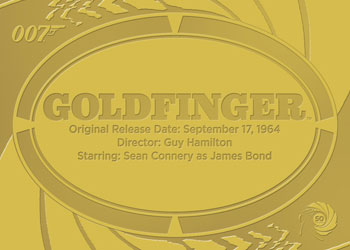Goldfinger Gold Plaque