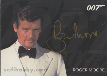 Roger Moore Gold Signature Series Autograph Card 6-Case Incentive