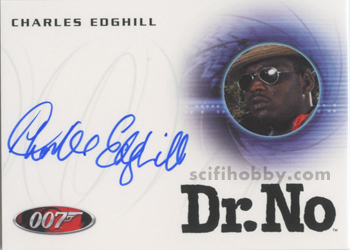 Charles Edghill in Dr. No Autograph card