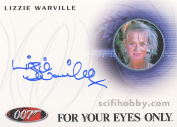 Lizzie Warville in For Your Eyes Only Autograph card