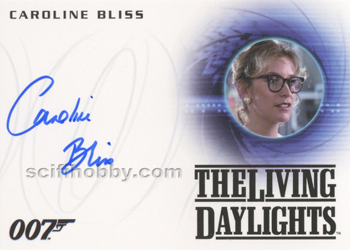 Caroline Bliss as Moneypenny in The Living Daylights Autograph card