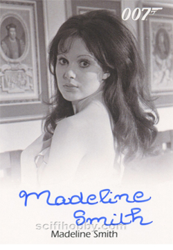 Madeline Smith as Miss Caruso in Live And Let Die Autograph card
