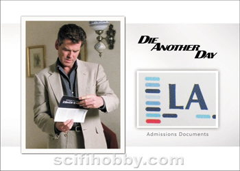 La Clinica Alvarez Admissions Doc. from Die Another Day Relic card