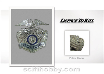 Police Badge from Licence To Kill Relic card