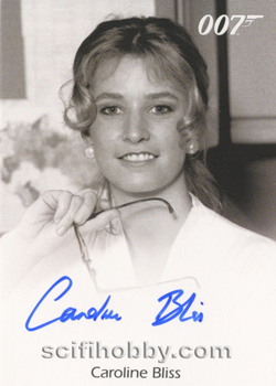 Caroline Bliss as Moneypenny from The Living Daylights Autograph card