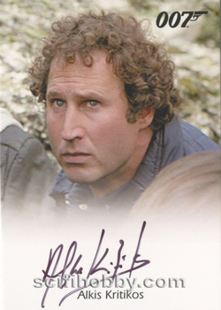 Alkis Kritikos as Santos from For Your Eyes Only Autograph card