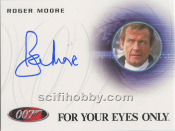 Roger Moore as James Bond from For Your Eyes Only Autograph card