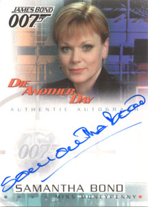 Samantha Bond as Miss Moneypenny Autograph card
