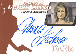 Ursula Andress Autograph card