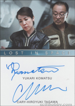 Cary-Hiroyuki Tagawa and Yukari Komatsu Autograph card