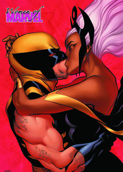 Storm and Wolverine Embrace
