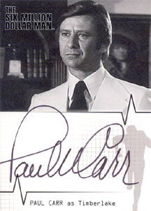 Paul Carr as Timberlake Autograph card