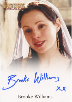 Brooke Williams as Aurelia in Spartacus: Blood and Sand Autograph card