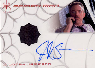 J. Jonah Jameson Autographed Costume Card 1st Tier Multi-Case Incentive Autographed Costume Card