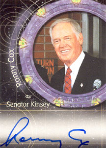 Ronny Cox as Senator Kinsey Autograph card