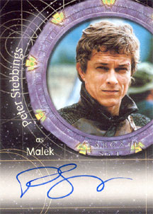 Peter Stebbings as Malek Autograph card