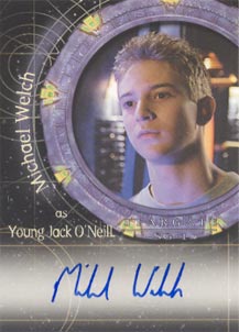 Michael Welch as Young Jack O'Neill Autograph card