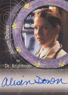 Alisen Down as Dr. Brightman Autograph card