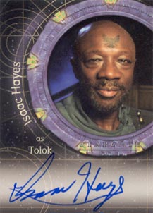 Isaac Hayes as Tolok Autograph card