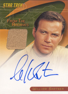 William Shatner as Captain James T. Kirk Autographed Costume card