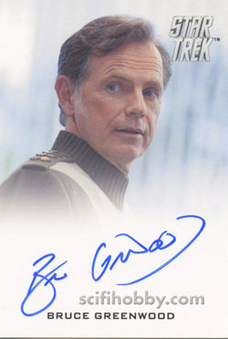 Bruce Greenwood as Captain Pike Star Trek Movie Autograph card