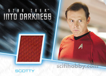 Scotty Star Trek Into Darkness Uniform Relic card