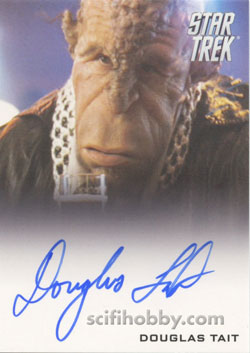 Douglas Tait as Long Face Bar Alien Star Trek Movie Autograph card
