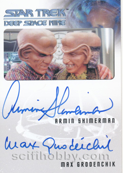 Shimerman/Grodenchik as Quark/Rom Autograph card
