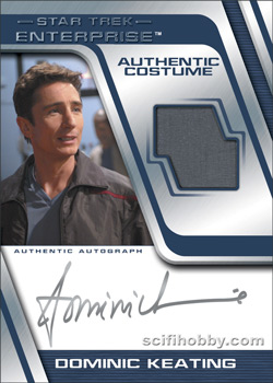 Dominic Keating as Lt. Malcolm Reed Autograph Relic card