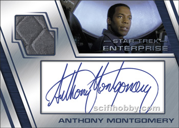 Anthony Montgomery as Ensign Travis Mayweather Autograph Relic card