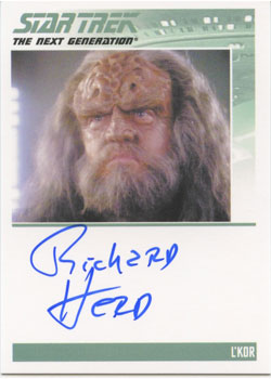 Richard Herd as L'Kor Autograph card