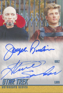 Joseph Ruskin as Galt and Steve Sandor as Lars in The Gamesters of Triskelion Double Autograph