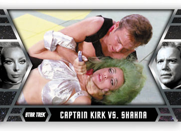 Captain Kirk vs. Shahna in The Gamesters of Triskelion Kirks Epic Battles