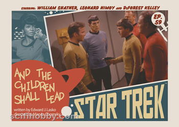 And the Children Shall Lead TOS Lobby card by Juan Ortiz