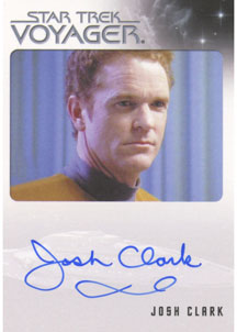 Josh Clark as Lt. Joe Carey Autograph card