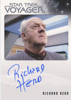 Richard Herd as Admiral Paris Autograph card